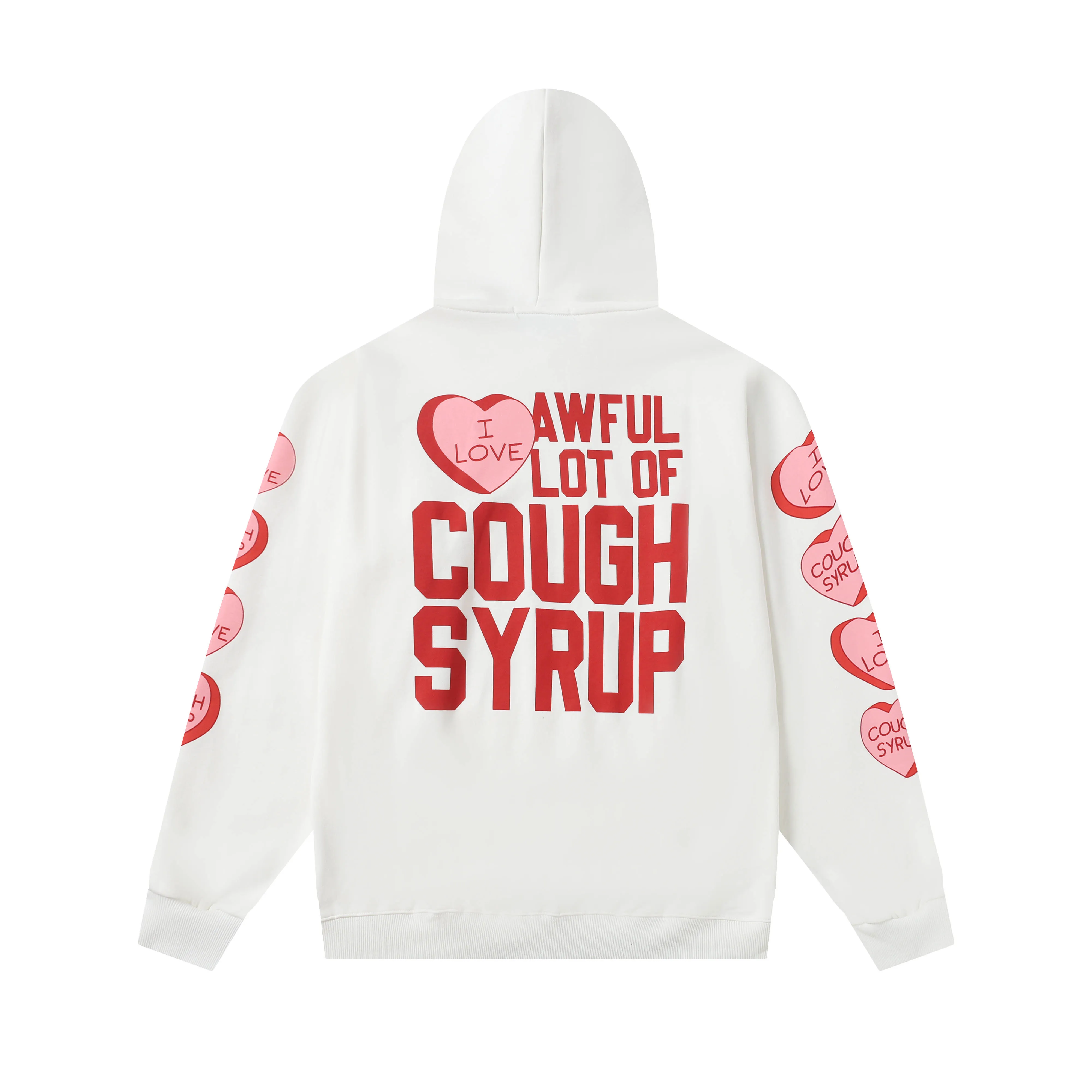 C 331# Cream White / P112 THAT'S A AWFUL LOT OF COUGH SYRUP In Stock Same Style. （fabric):420 100 Sizes（size）：S-M- L- X L （colour）：Cream White